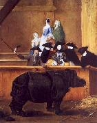Pietro Longhi Exhibition of a Rhinoceros at Venice oil